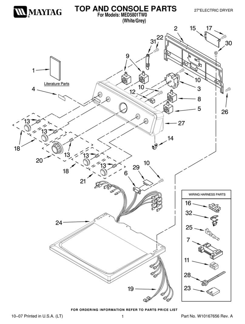 Maytag MED5801TW0 User manual