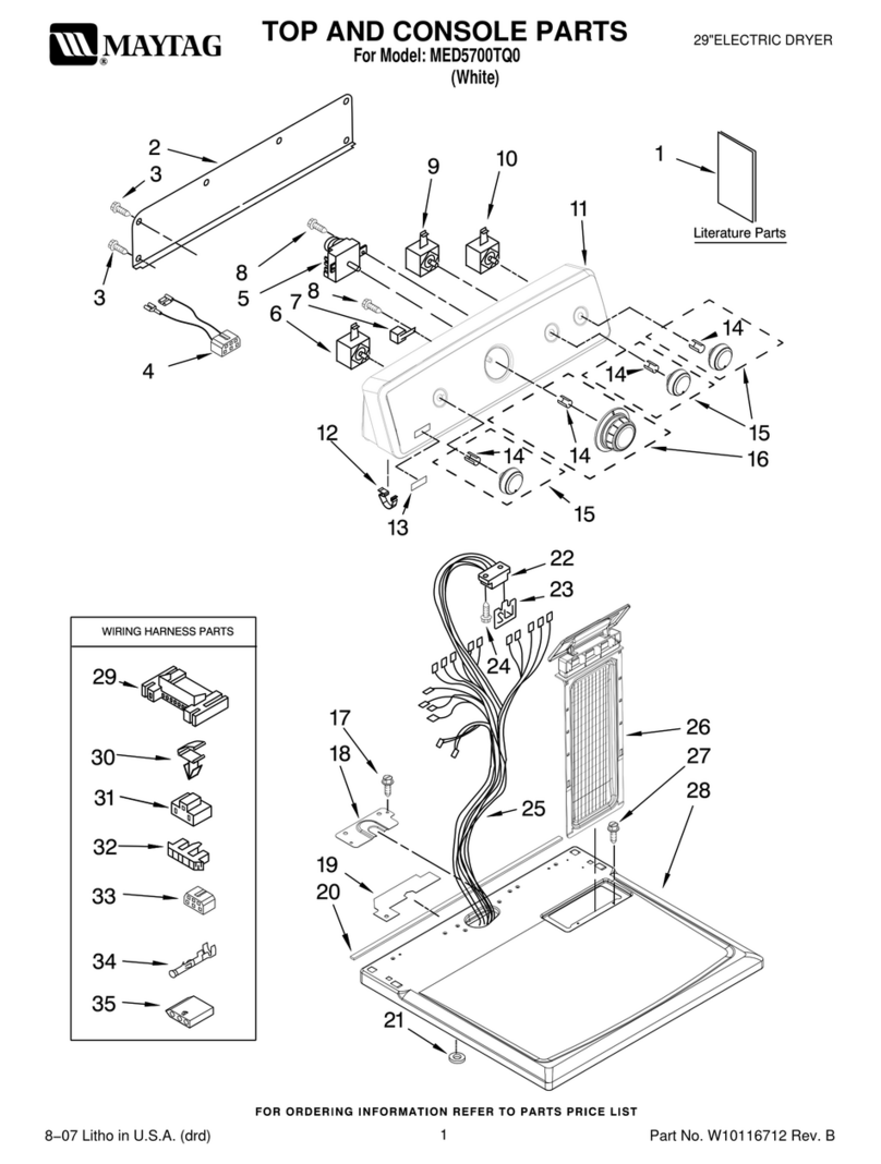 Maytag MED5700TQ0 User manual