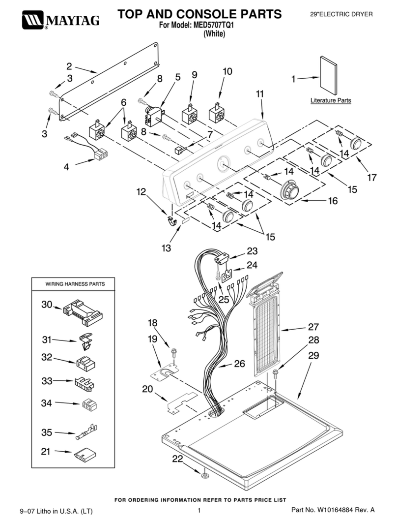 Maytag MED5707TQ1 User manual
