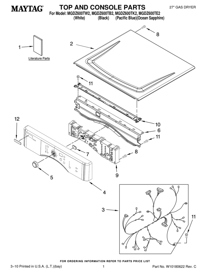 Maytag MGDZ600TB2 User manual