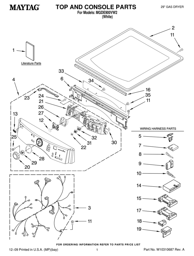 Maytag MGDE900VW2 User manual