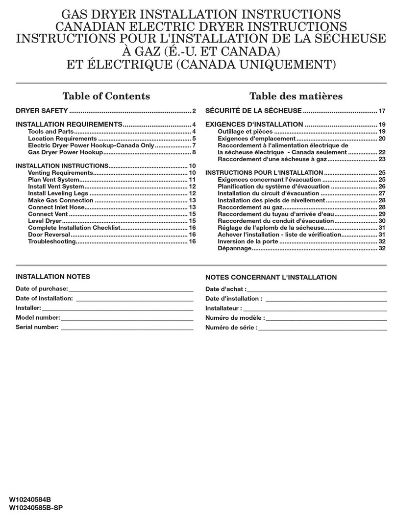Maytag MGDE200XW User manual