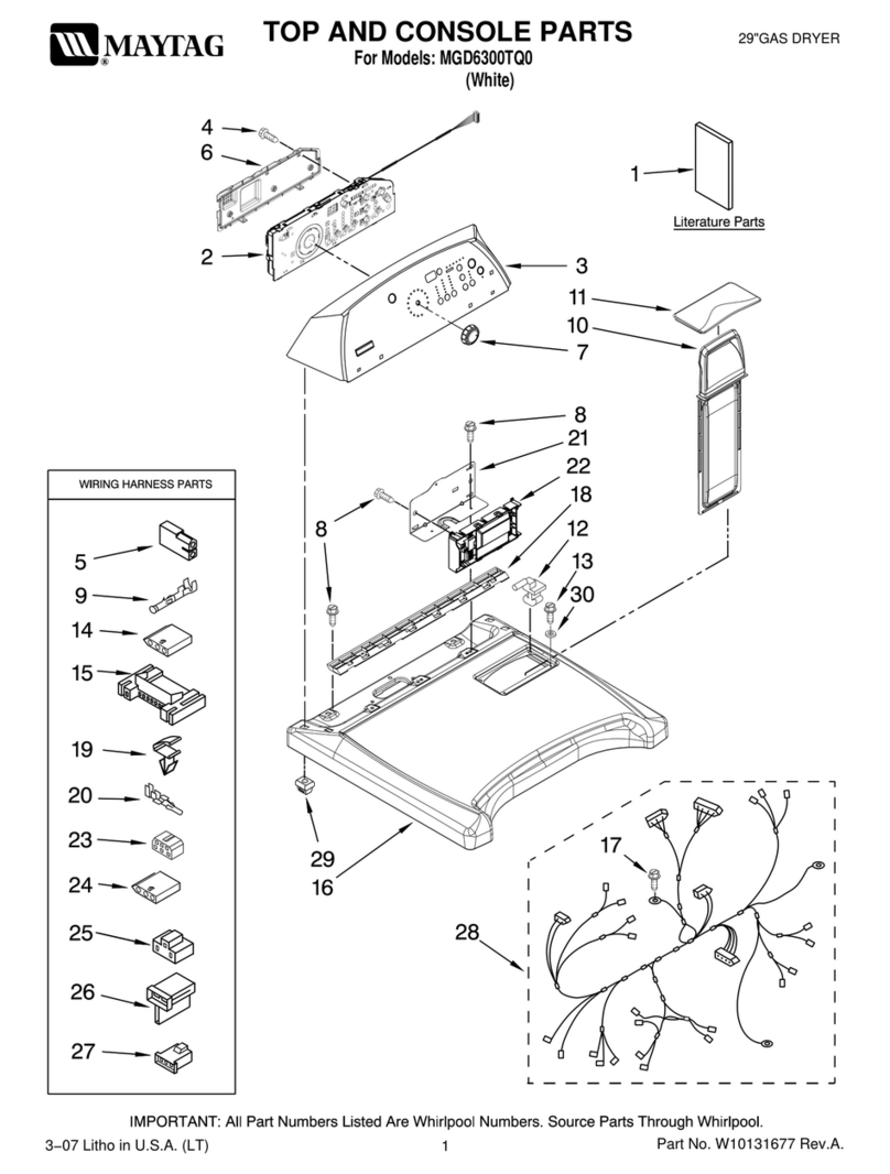 Maytag MGD6300TQ0 User manual