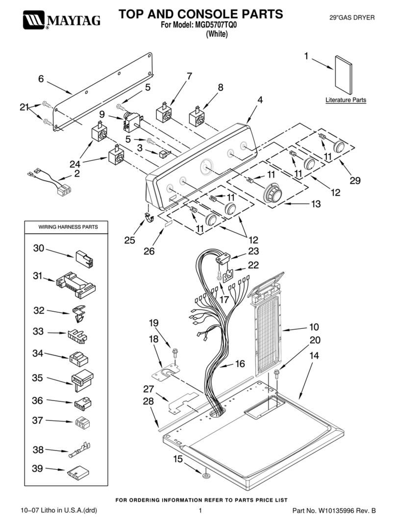 Maytag MGD5707TQ0 parts list