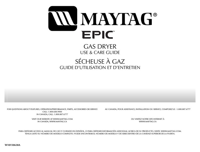 Maytag Epic W10150638A User manual