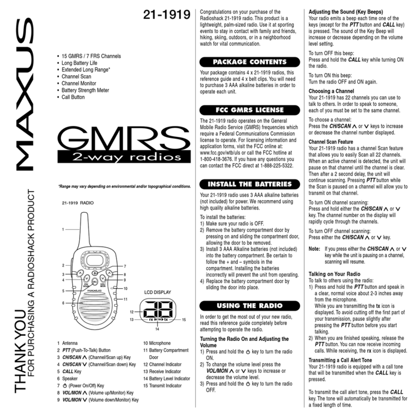 Maxus 21-1919 user manual Maxus 21-1919 user manual