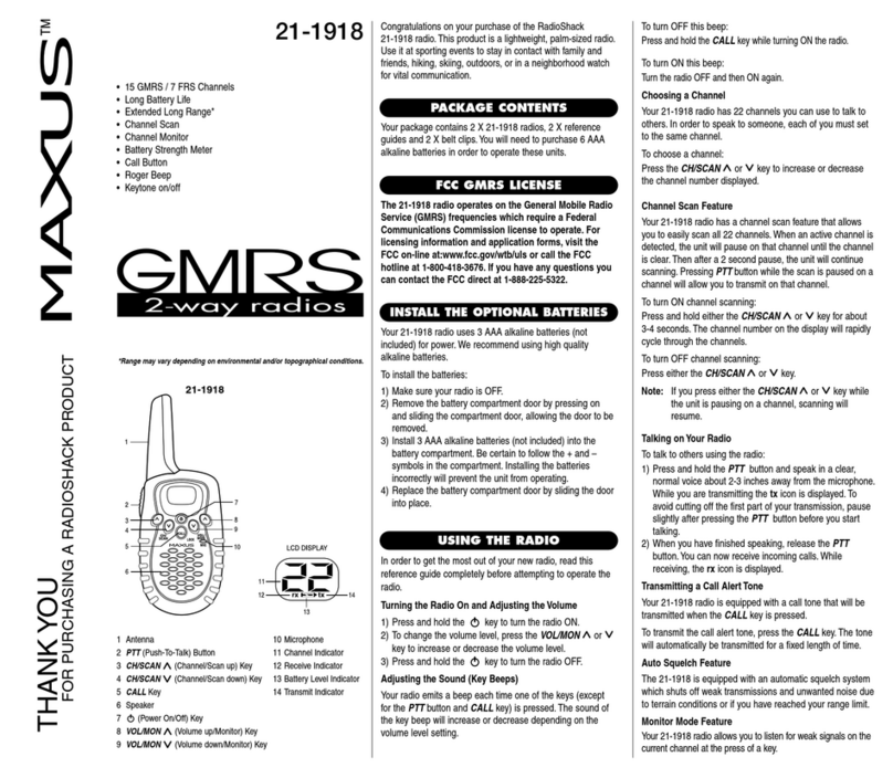 Maxus 21-1918 user manual