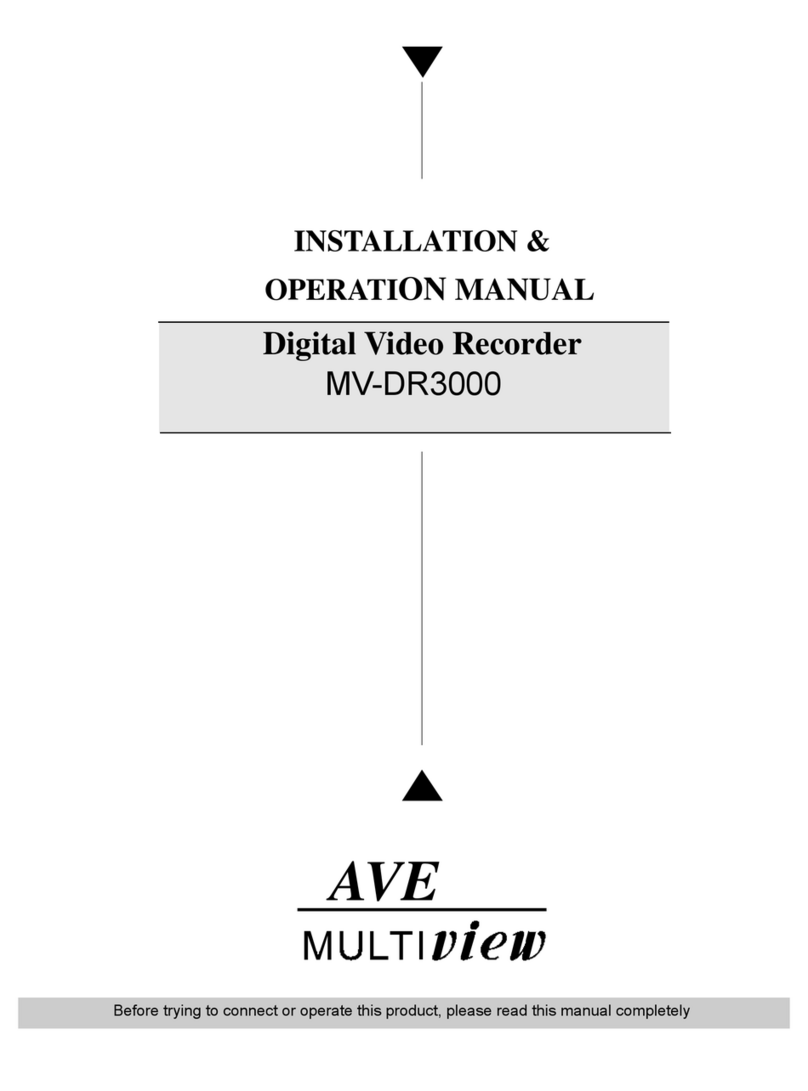 AVE MultiView MV-DR3000 Installation & operation manual