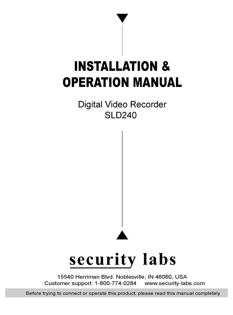 Security Labs SLD240 Installation & operation manual