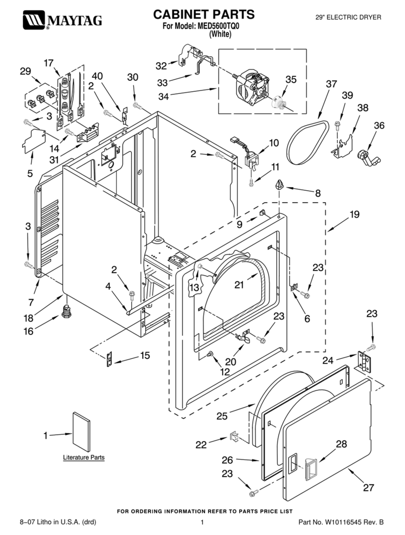 Maytag MED5600TQ0 User manual Maytag MED5600TQ0 User manual