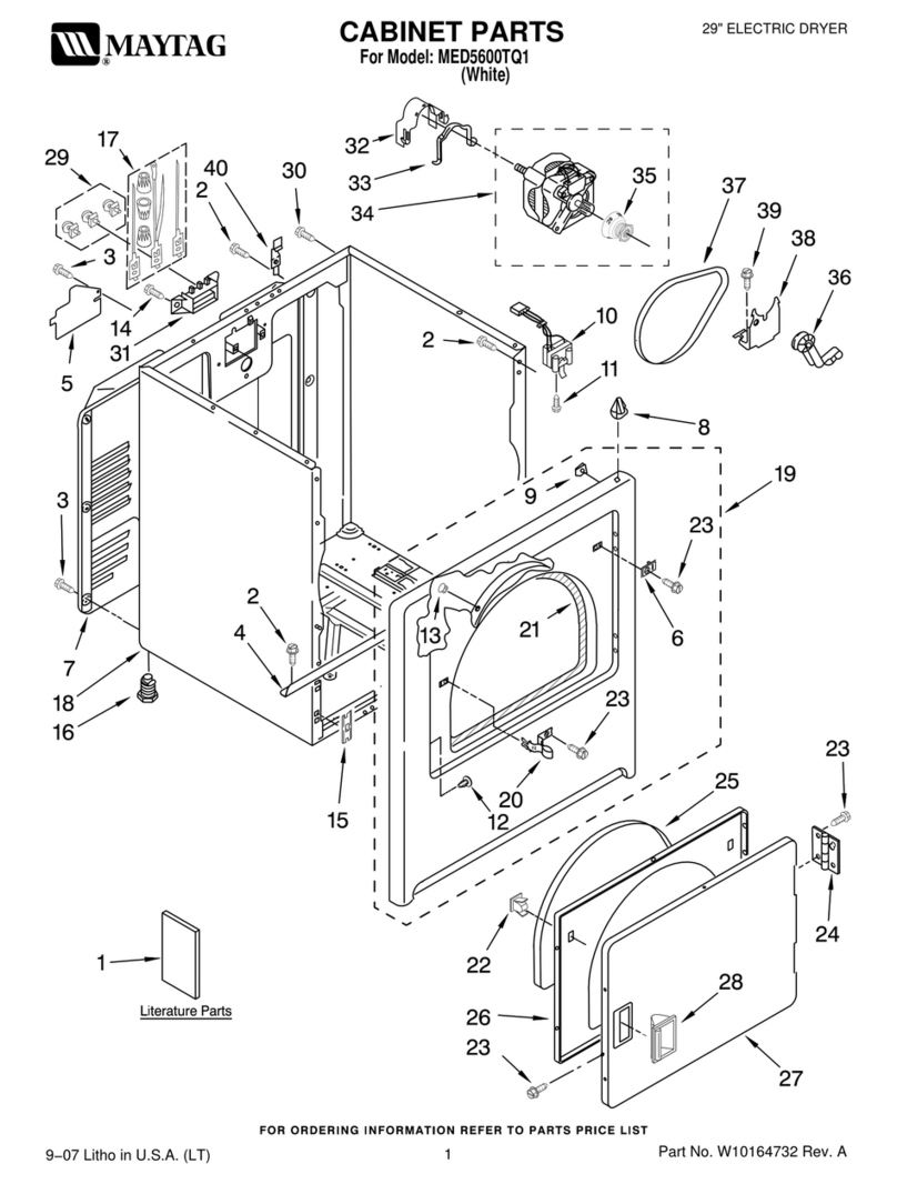 Maytag MED5600TQ1 User manual