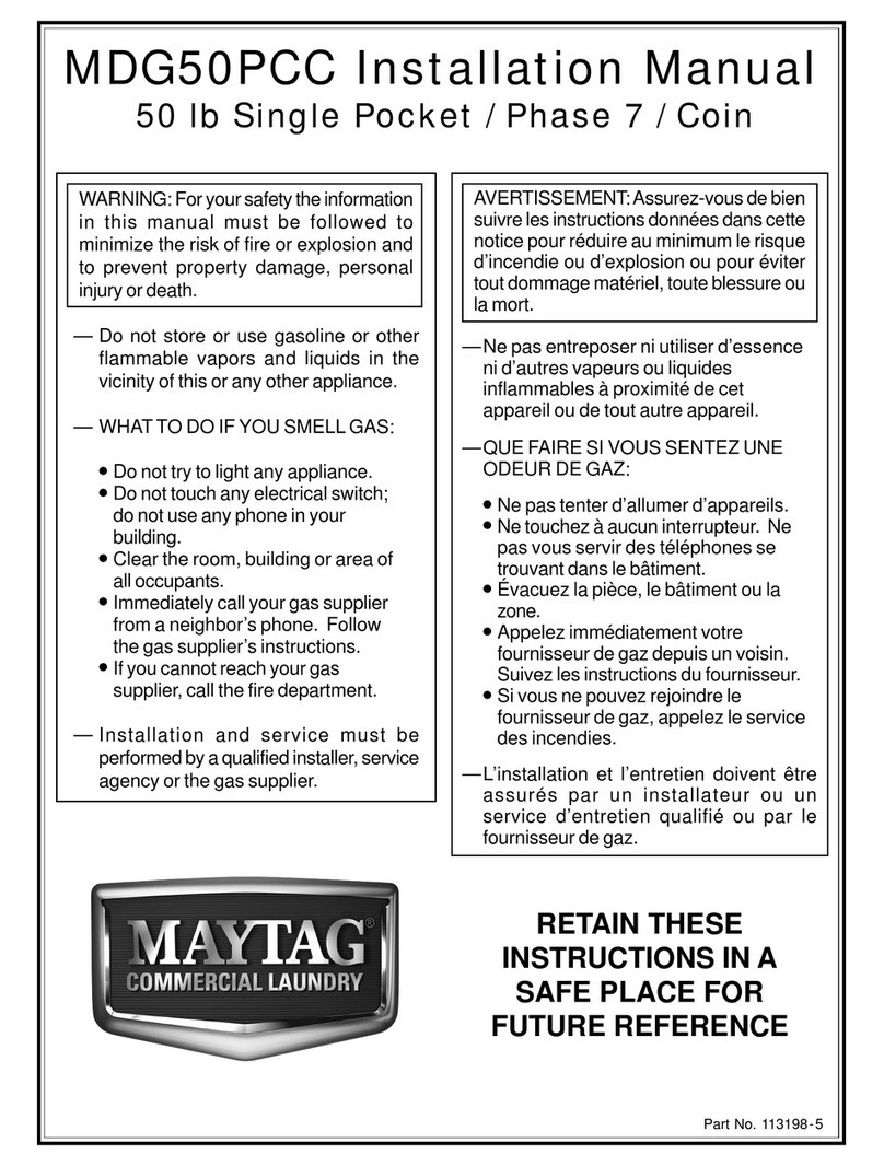 Maytag MDG50PCC installation manual