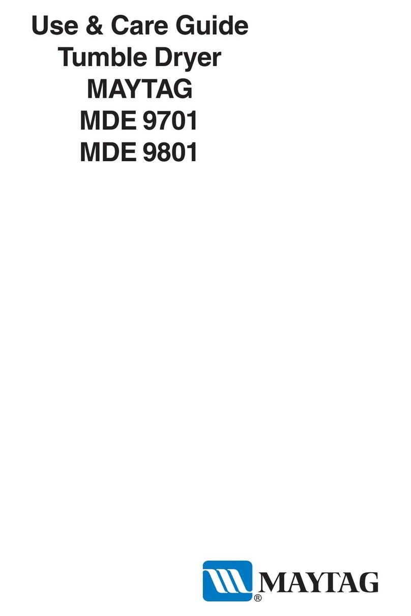 Maytag MDE 9701 Use & care guide