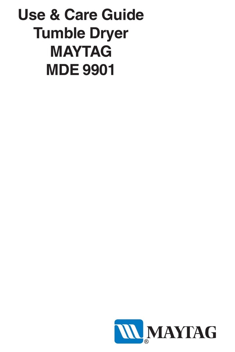 Maytag MDE 9901 User manual