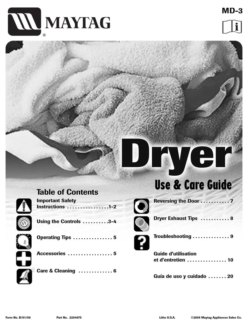 Maytag Neptune MD-3 User manual