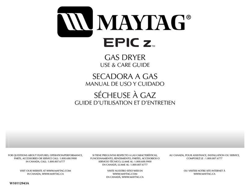 Maytag Epic z W10112943A Use and care guide