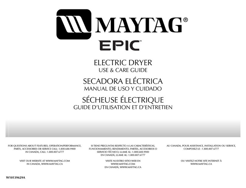 Maytag Epic W10139629A User manual