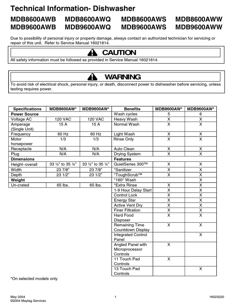 Maytag mdb8600awb Service manual