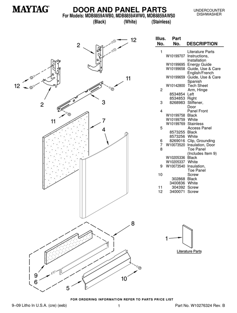 Maytag MDB8859AWB0 User manual