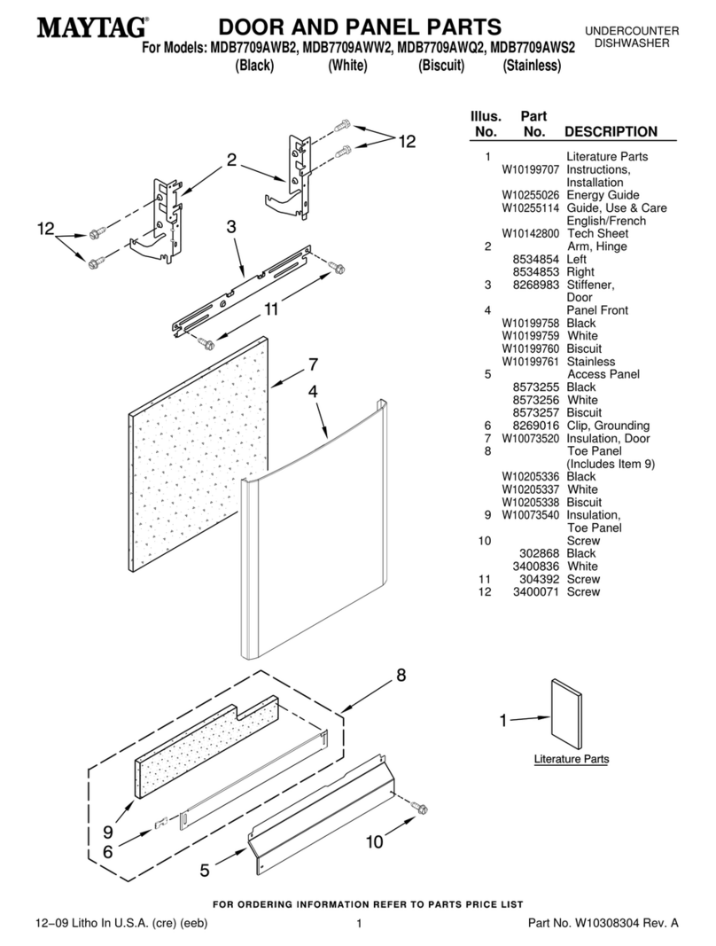 Maytag MDB7709AWQ2 User manual