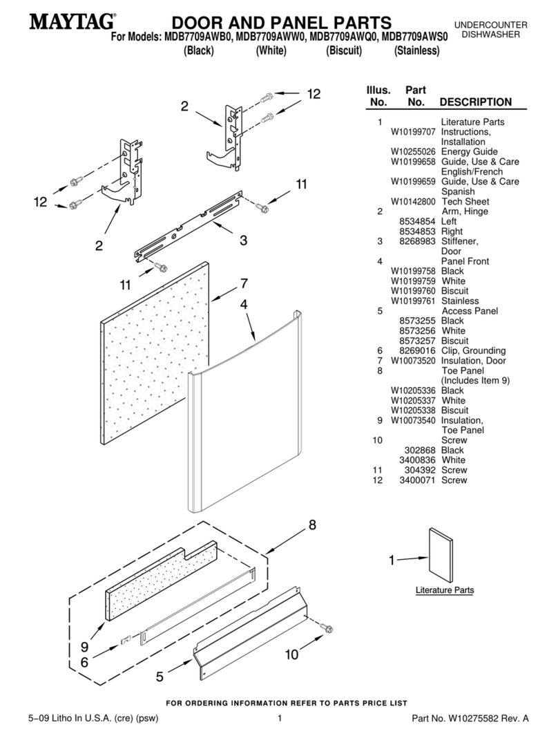 Maytag MDB7709AWB0 User manual