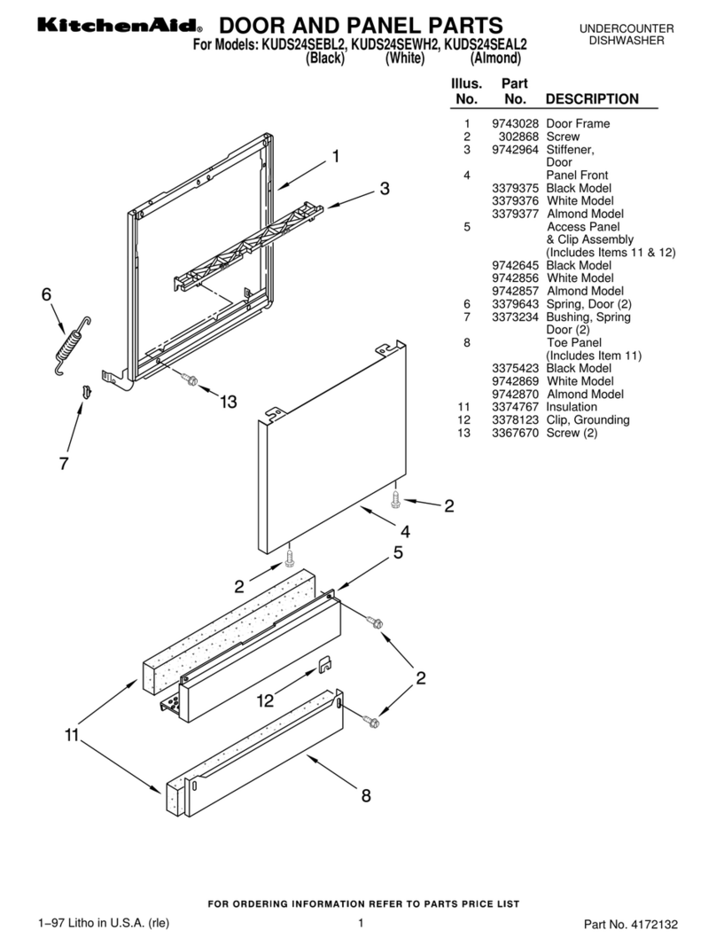 KitchenAid KUDS24SEAL2 parts list