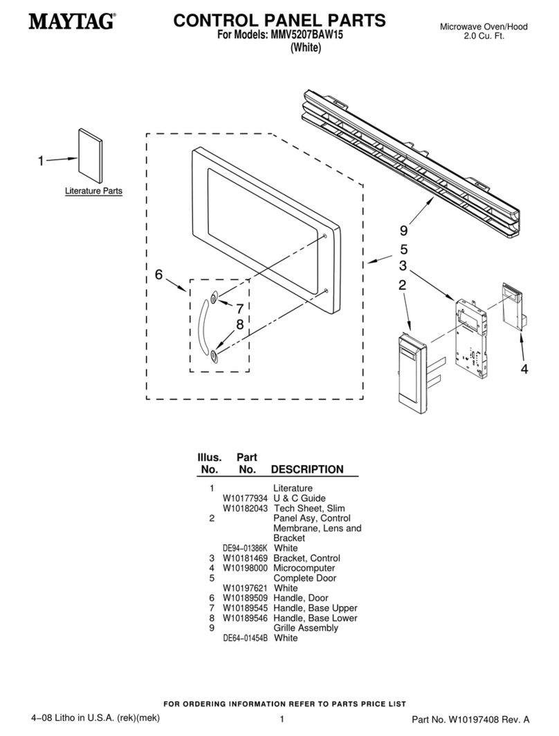 Maytag MMV5207BAW15 parts list