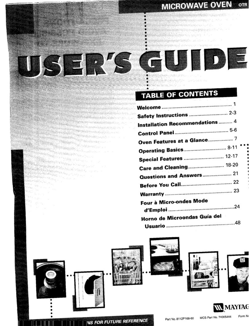 Maytag MMV5OOOB User manual