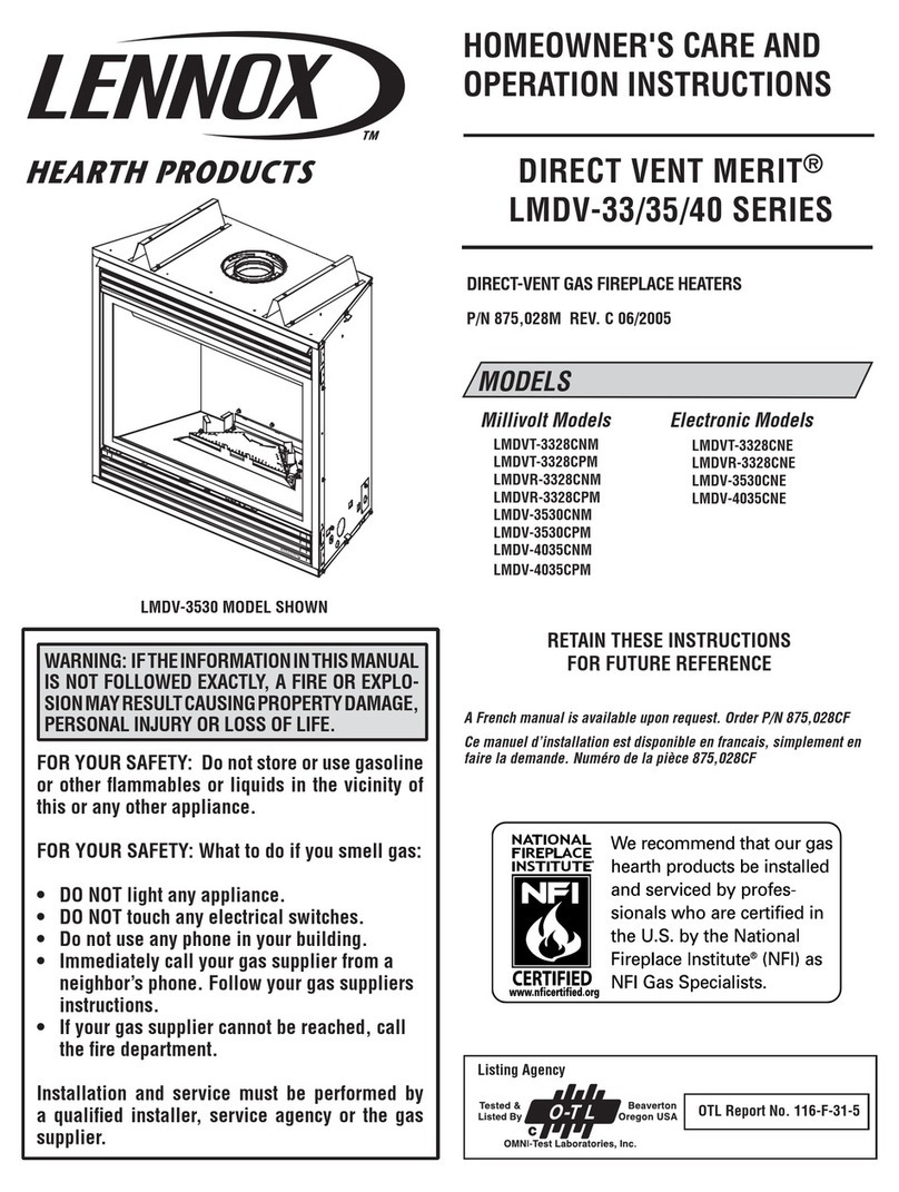 Lennox DIRECT VENT MERIT LMDV-33 SERIES User manual