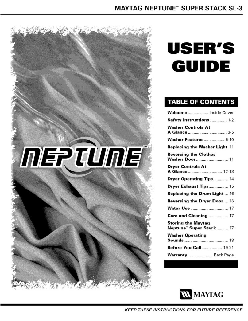 Maytag Neptune SL-3 user guide