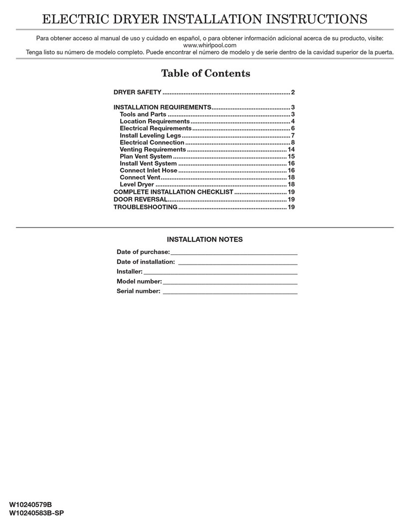 Maytag W10240579B User manual