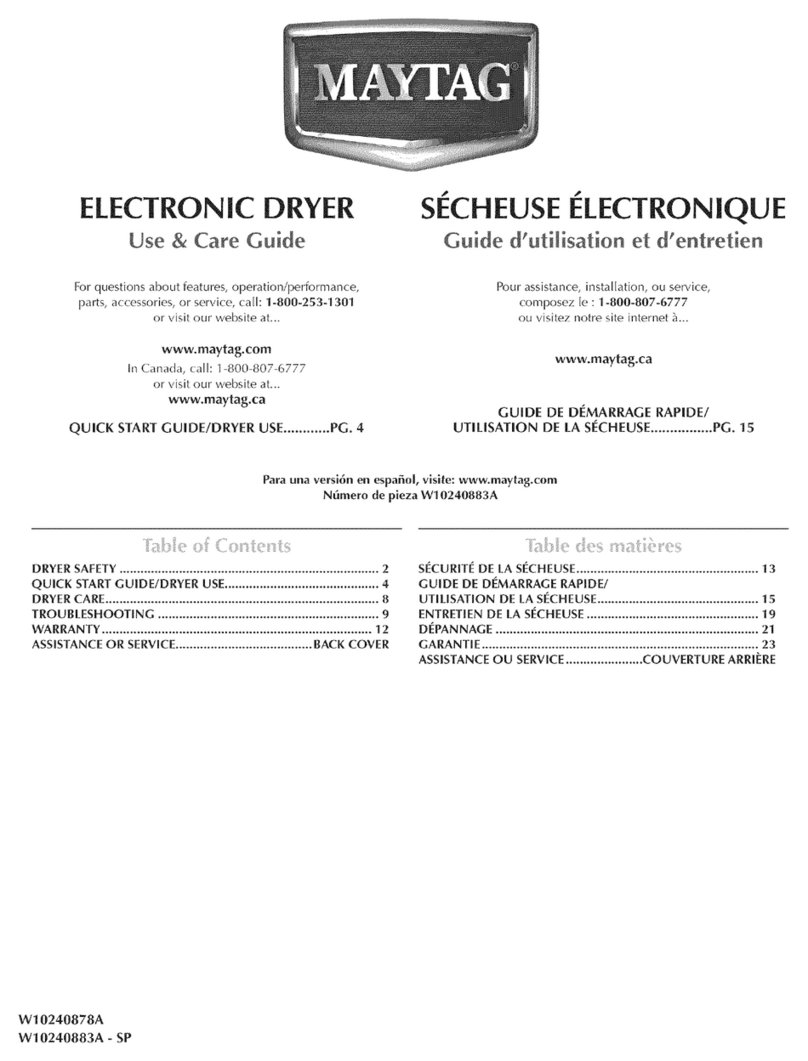 Maytag W10240878A User manual