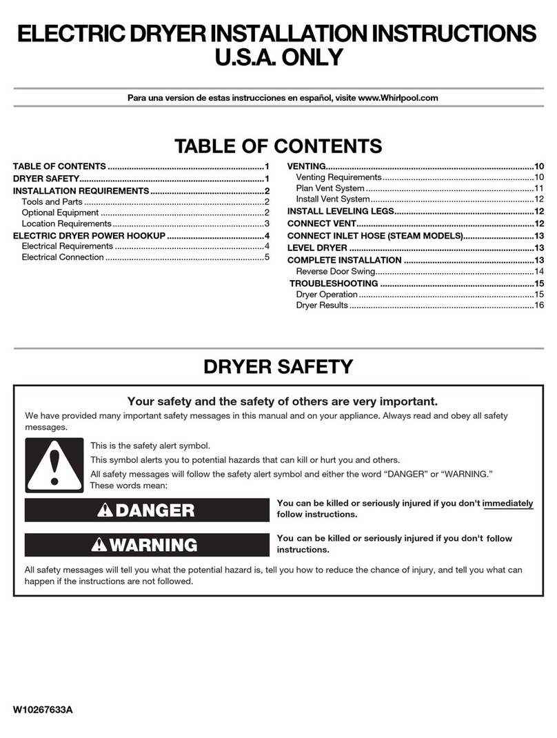 Maytag W10267633A User manual