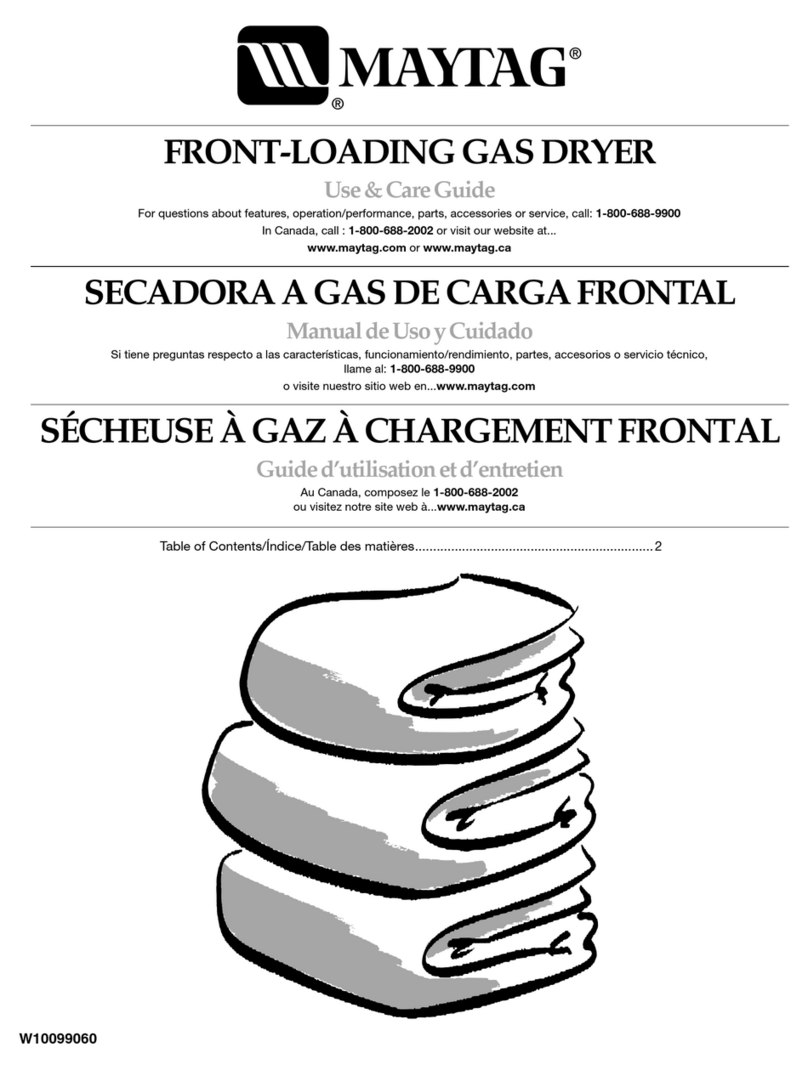 Maytag W10099060 Use and care guide