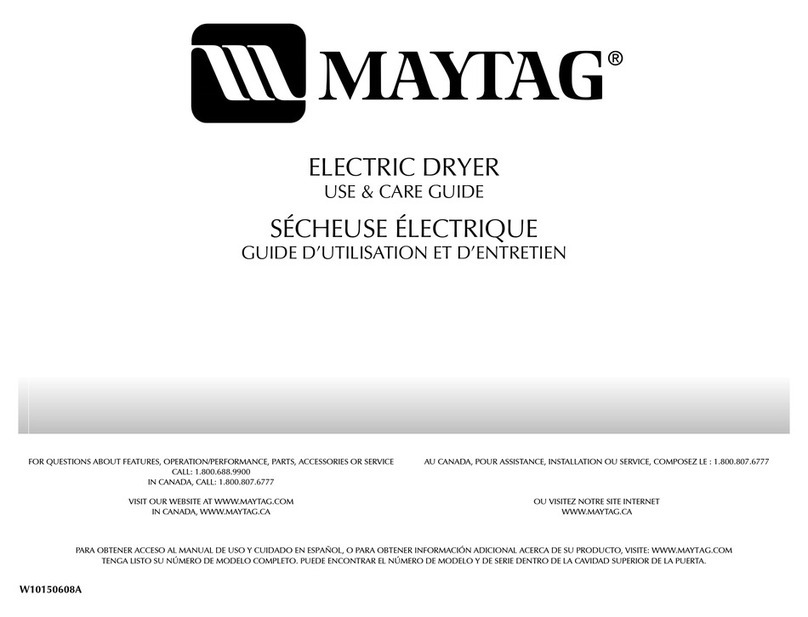 Maytag W10150608A Use and care guide