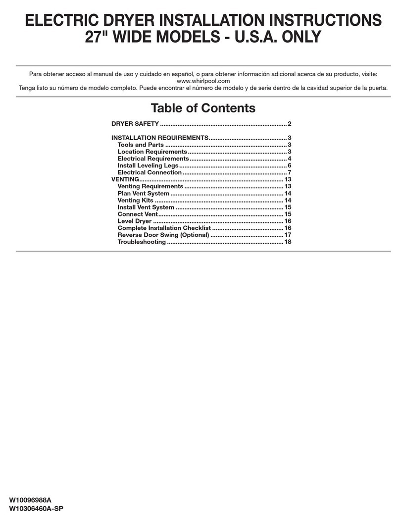 Maytag W10096988A User manual