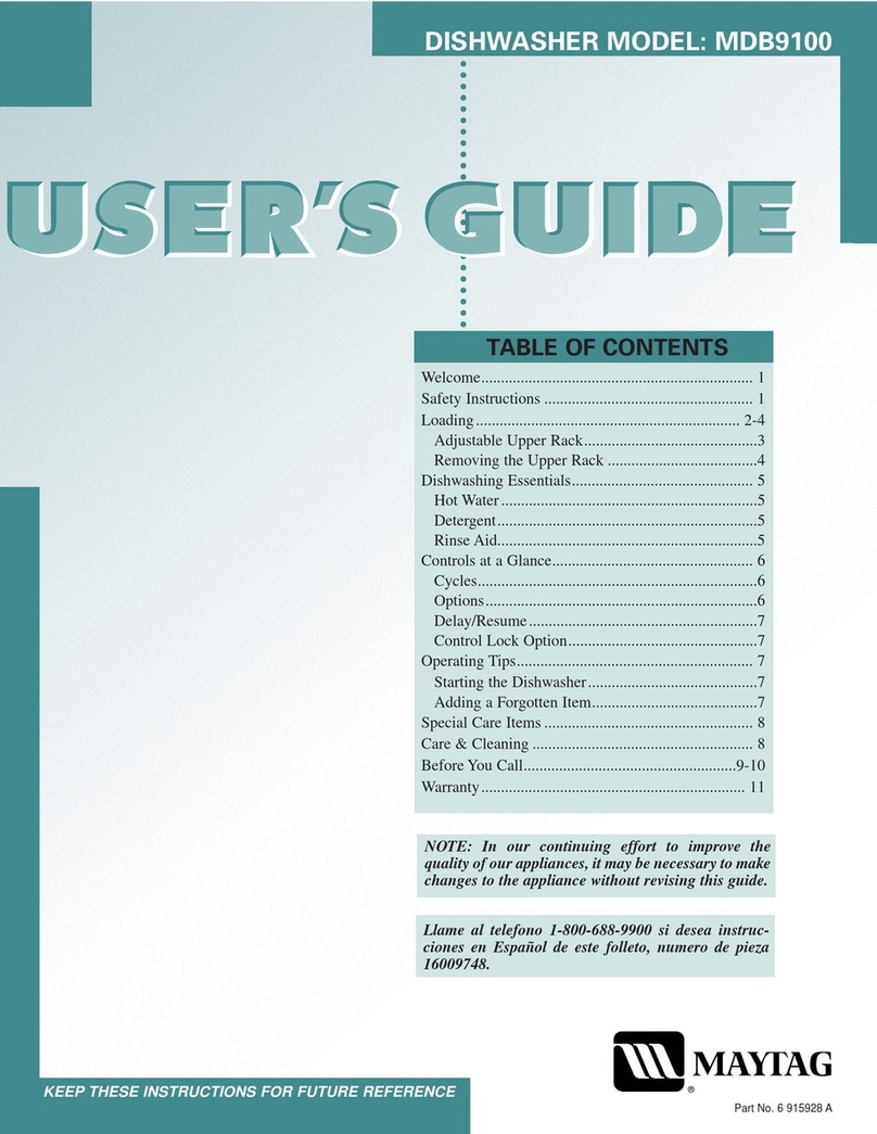 Maytag 6 915928 A User manual