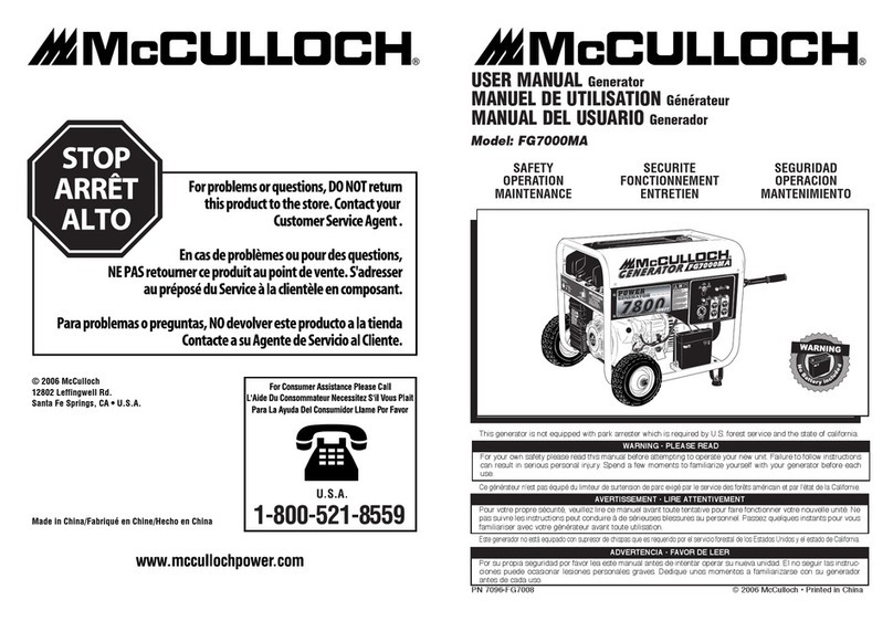 McCulloch 7096-FG7008 user manual