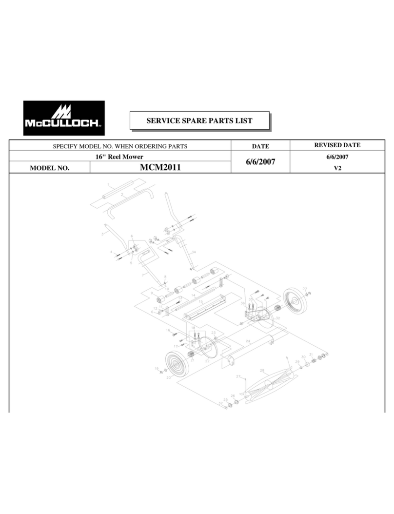 McCulloch MCM2011 Service spare parts list