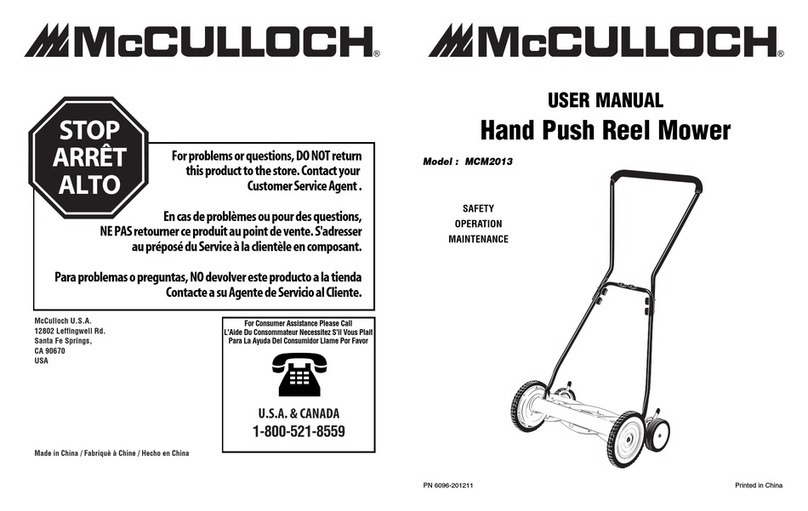 McCulloch MCM2013 User manual