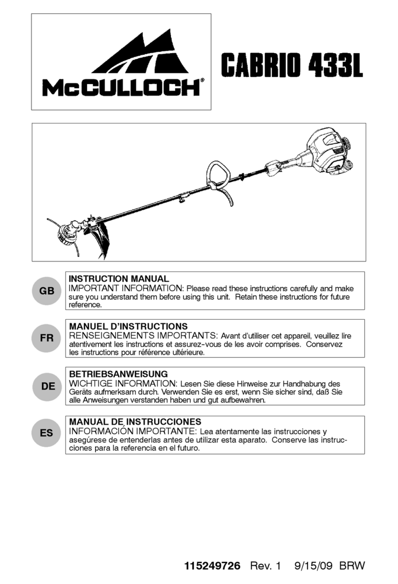 McCulloch Cabrio 115249726 User manual