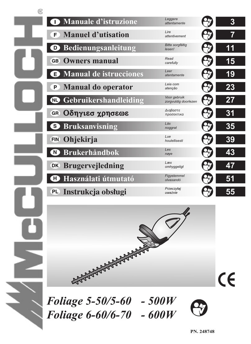 McCulloch Foliage 5-50 owner's manual