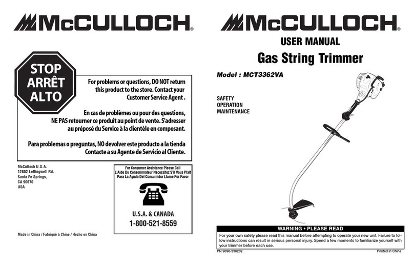 McCulloch 9096336202 User manual