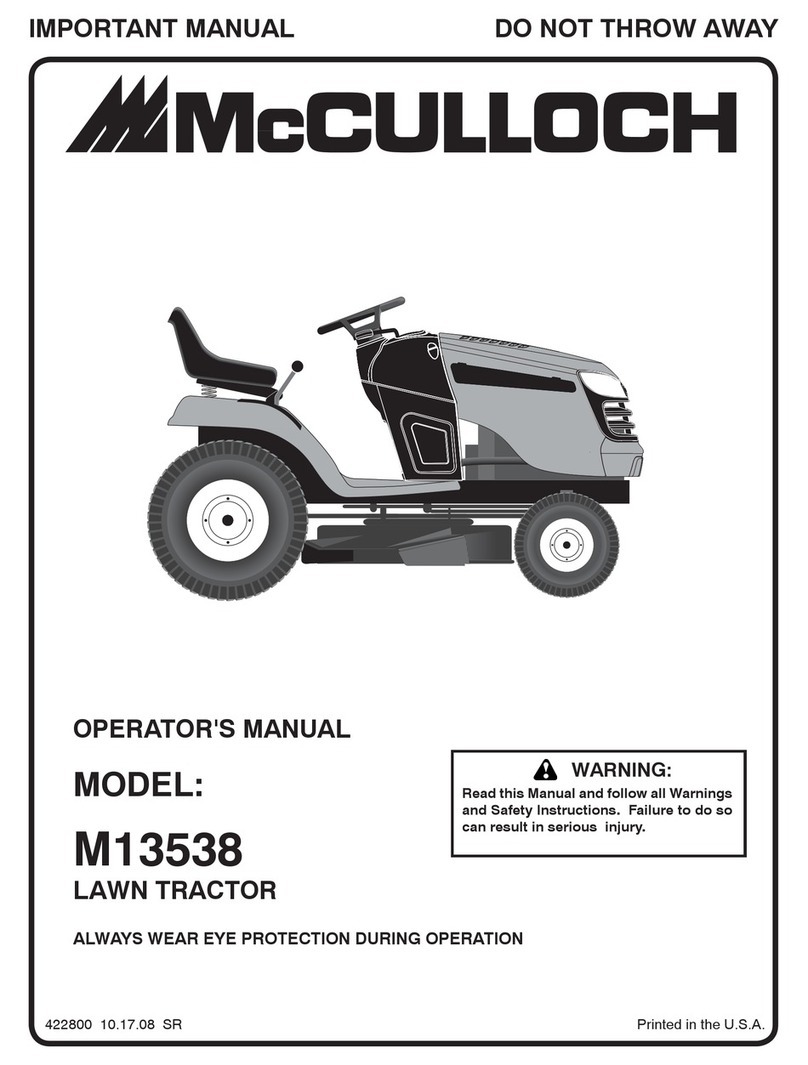 McCulloch 96041011600 User manual