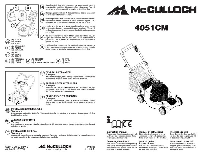 McCulloch 532198327 User manual