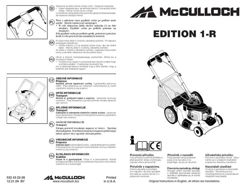 McCulloch Edition 96141023300 Provozní příručka