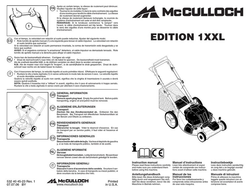 McCulloch EDITION 96141012700 instruction manual