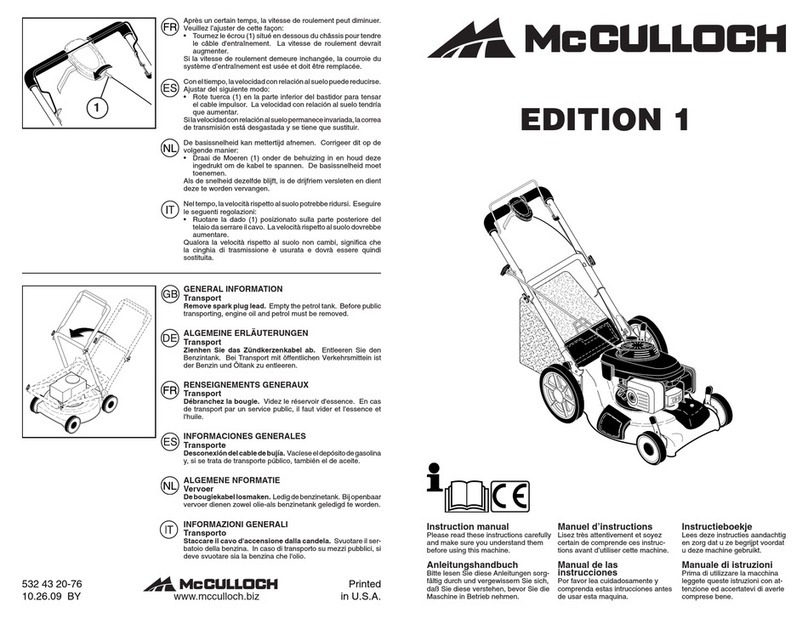 McCulloch Edition 96141023400 instruction manual