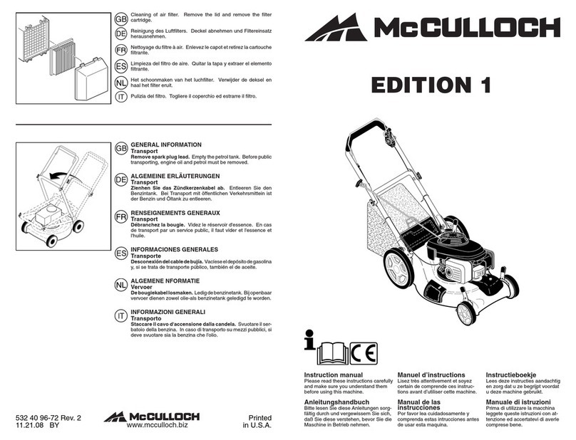 McCulloch 96141020600 instruction manual