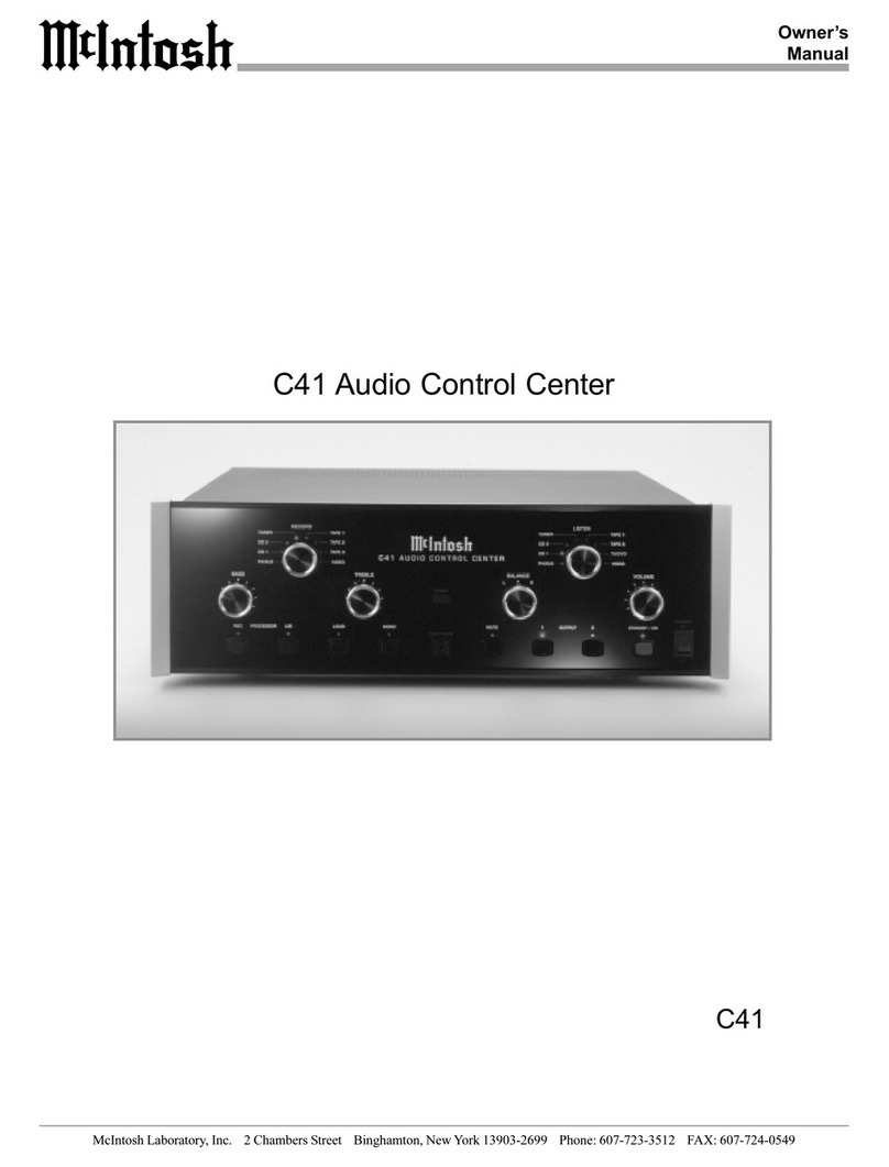 McIntosh C41 User manual